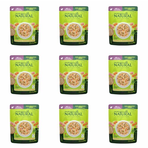 Guabi Natural корм для взрослых кошек, пауч, Cat, курица цельнозерновые злаки и овощи 85 г,9 шт