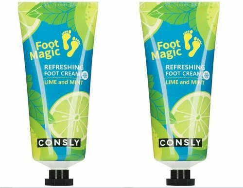 CONSLY Крем для ног освежающий Refreshing Foot Cream, 100 мл - 2 штуки