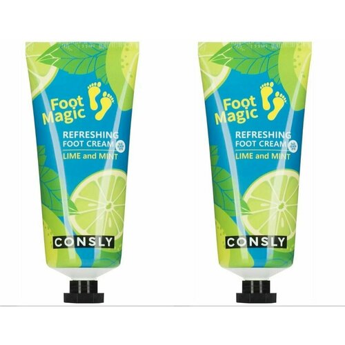 CONSLY Крем для ног освежающий Refreshing Foot Cream, 100 мл - 2 штуки