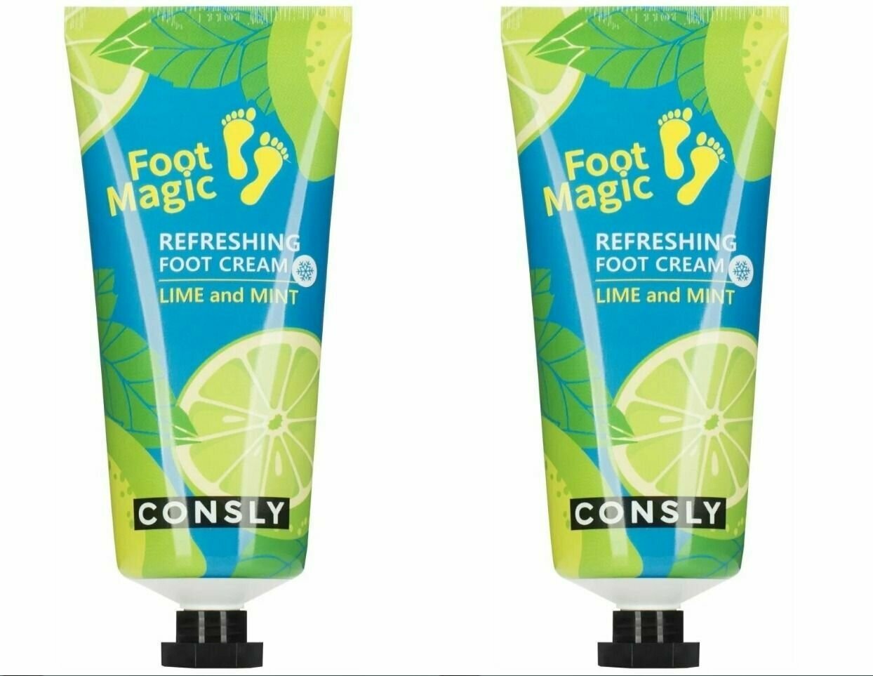 CONSLY Крем для ног освежающий Refreshing Foot Cream, 100 мл - 2 штуки