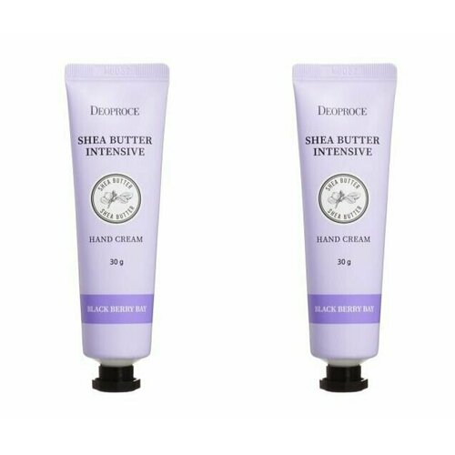 Deoproce Крем для рук с маслом ши и ароматом ягод Shea Butter Intensive Hand Cream Black Berry Bay, 30 г, 2 шт