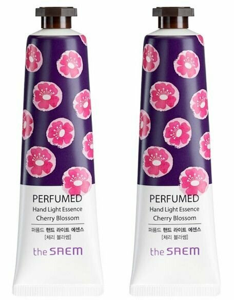 THE SAEM Крем-эссенция для рук парфюмированный Perfumed Hand Light Essence Cherry Blossom, 30мл, 2шт