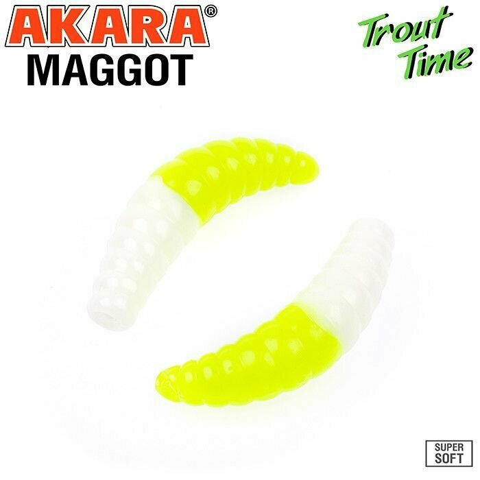 Силиконовая приманка Akara Trout Time MAGGOT 1,6 Cheese 16R (10 шт)