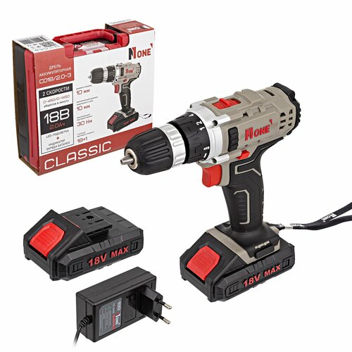 Шуруповерт аккумуляторный дрель шуруповерт NUMBER ONE CD1820-3 CLASSIC от аккумулятора 18В 30Нм 2 АКБ 430000₽