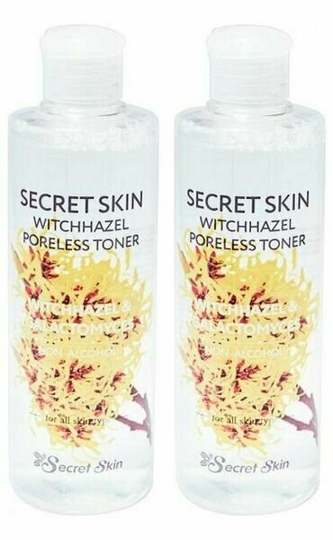 Secret Skin, Тонер для лица с экстрактом гамамелиса Witchhazel Poreless, 250 мл, 2 шт