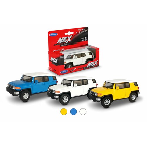 Машинка WELLY TOYOTA FJ CRUISER / модель машины 1:38 с пружинным механизмом / цвет в ассортименте