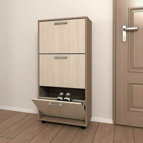 Обувница - 600 ЛДСП венге/бодега светлая (3-х секционная)