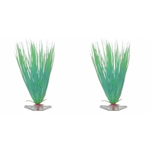 Penn-Plax Растение для аквариума Hairgrass светящееся, сине-зеленое, 27 см, 2 шт