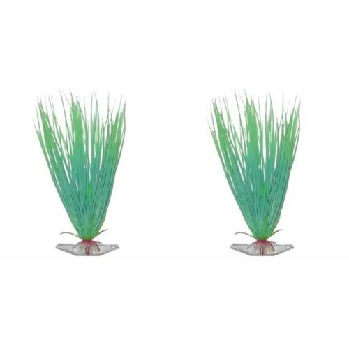 Penn-Plax Растение для аквариума Hairgrass светящееся, сине-зеленое, 27 см, 2 шт