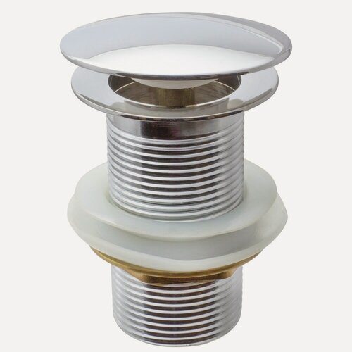 Изображение товара Выпуск - донный клапан для умывальника 1.1/4", системы клик-клак без перелива (хромированная крышка)