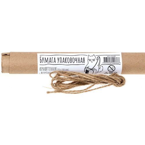 Бумага крафтовая Regalissimi с веревками, 70 x 100см
