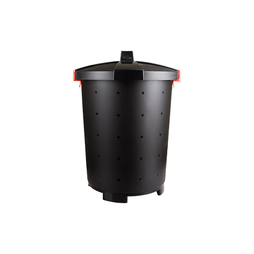 Бак с крышкой полипроп65л D50 H55см черный Restola QGY - 431253713 4078₽