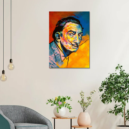 Интерьерная картина на холсте - Сальвадор Дали яркие краски арт 20х30