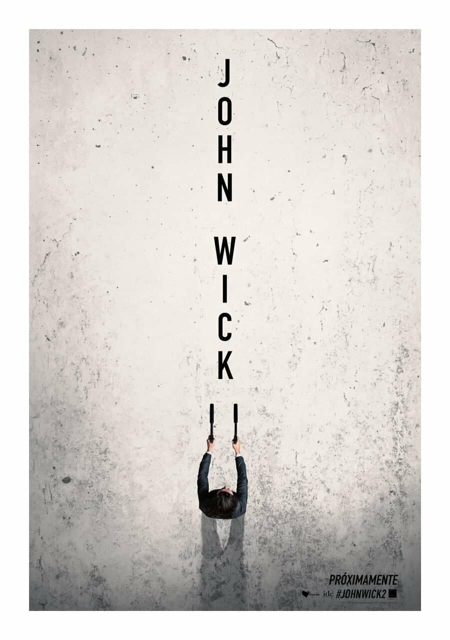 Плакат постер на бумаге Джон Уик 2 (John Wick: Chapter Two 2017г). Размер 21 х 30 см