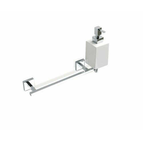 Полотенцедержатель Stil Haus Urania U69D(08-BI), хром-белая керамика