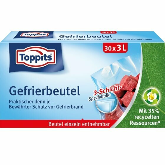 Пакеты для заморозки Toppits, 30 х3л