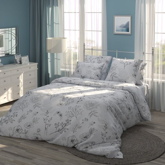 фото Семейный комплект постельного белья самойловский текстиль Утро наволочки 70х70см 1715059