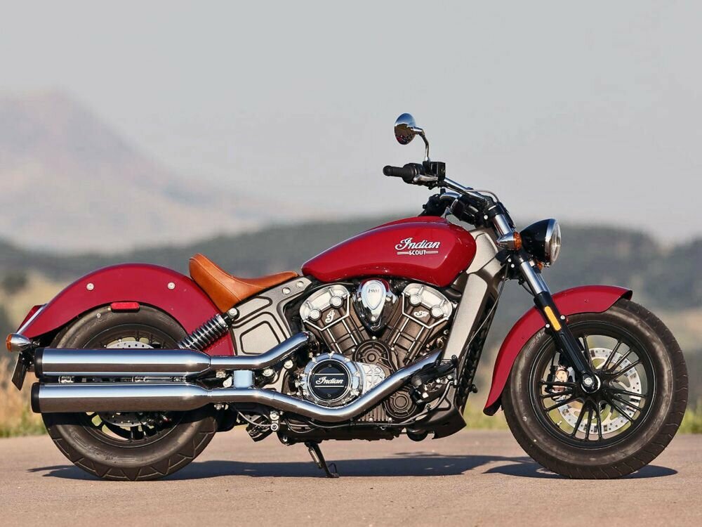 Плакат, постер на бумаге Motocycle, Indian Scout, Индиан. Размер 30 х 42 см