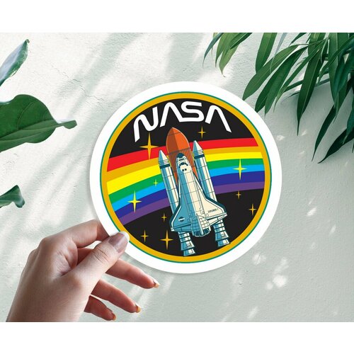 Наклейка Стикер NASA наса космический корабль 20 см