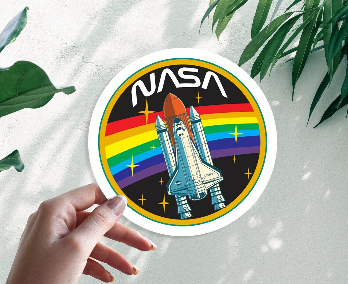 Наклейка Стикер NASA наса космический корабль 20 см
