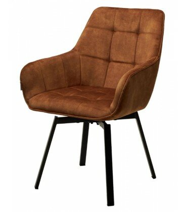 фото Стул MAVERICK античный медный велюр / черный, поворот.360 град