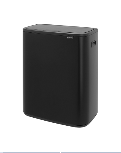 Мусорный бак 60 л Brabantia Bo Touch Bin чёрный матовый - фото №2