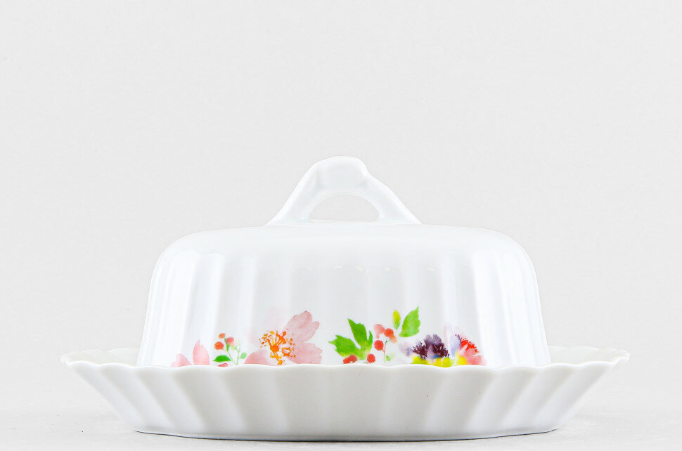 фото Масленка Добрушский фарфоровый завод Тюльпан Флер