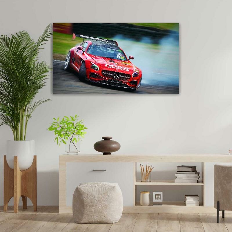 Картина на холсте 60x110 LinxOne "Авто, машины, мото" интерьерная для дома / на стену / на кухню / с подрамником