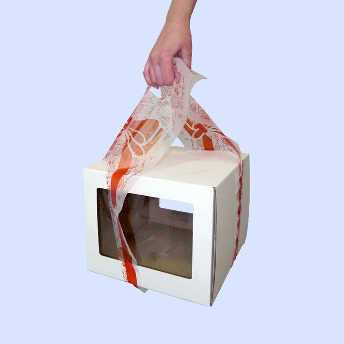 Пакеты для тортов CakeHolder L с принтом прозрачные 20 x 55 см - фотография № 1