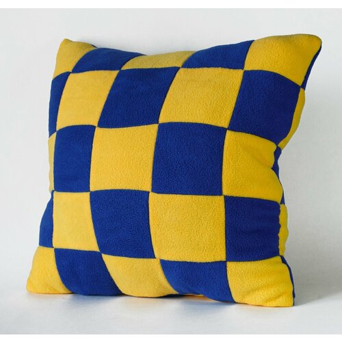 Подушка декоративная Magic Bear Toys квадратная, цвет желтый-синий 40 см.