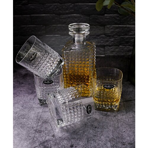 Набор стаканов для виски / для воды Luigi Bormioli Mixology графин 750 мл, 4 стакана 380 мл