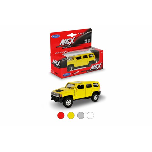 Машинка WELLY HUMMER H3 / модель машины 1:38 с пружинным механизмом / цвет в ассортименте