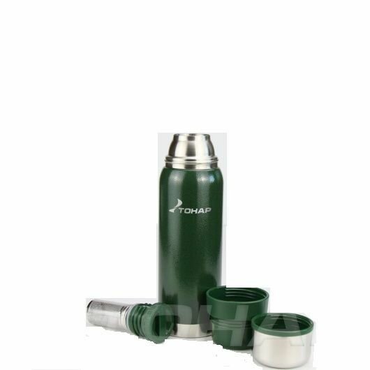 фото Термос HS. TM-059-G 1600ML с ситечком зеленый (2 крышки-кружки) TONAR