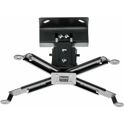 Кронштейн для проектора Buro PR07-B черный нагрузка 12 кг потолочный поворот и наклон 1174975 942₽