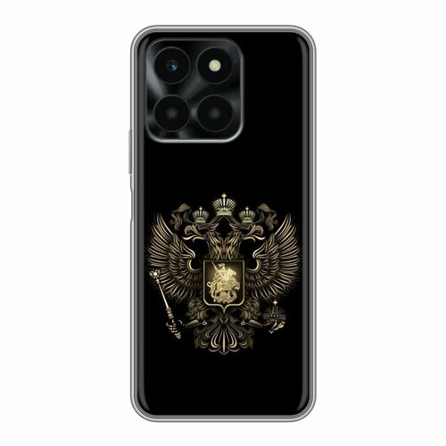 Дизайнерский силиконовый чехол для Хонор Х6а / Huawei Honor X6a герб России золотой дизайнерский силиконовый чехол для хонор х6а huawei honor x6a волк и луна