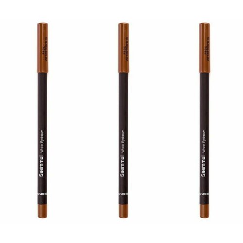 The Saem Карандаш для глаз и бровей Saemmul wood eyebrow, 01 brown, 3 шт карандаш для глаз и бровей the saem saemmul wood 3 2 г