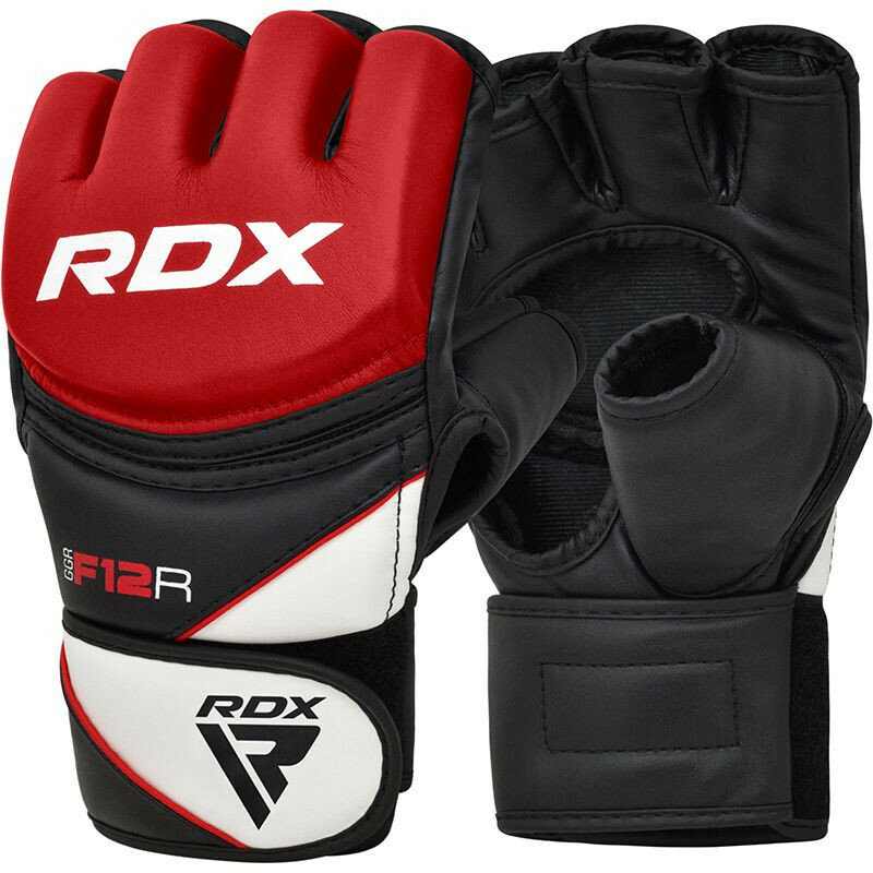 Перчатки тренировочные RDX Grappling F12 S, черный, красный