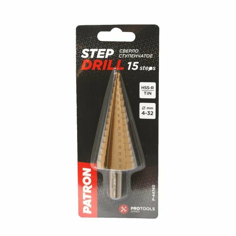 фото Сверло ступенчатое Patron 4-32мм HSS 4241