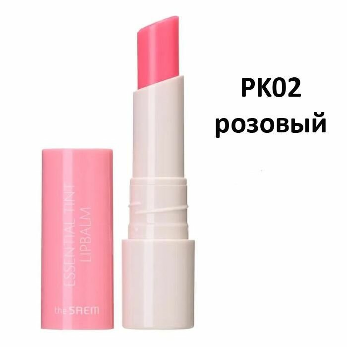 The Saem Увлажняющий оттеночный бальзам-тинт для губ 4 г Saemmul Essential Tint Lipbalm, оттенок PK02 розовый