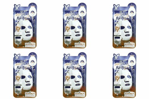 Elizavecca Маска на тканевой основе Egf Deep Power Ringer mask pack, 6 шт