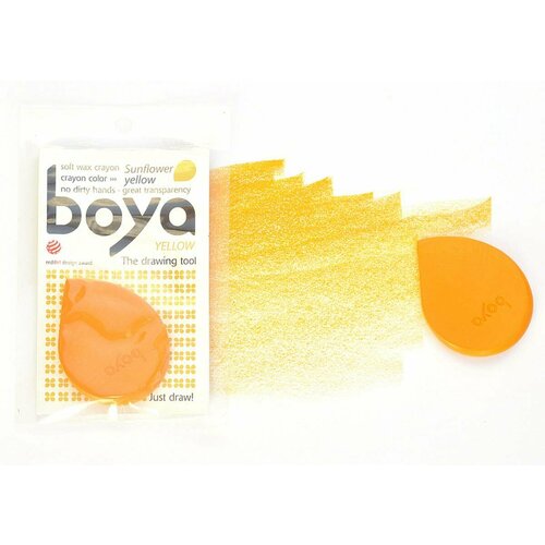 Мелок для рисования Boya, восковой, пастельный, желто-оранжевый, 1 шт