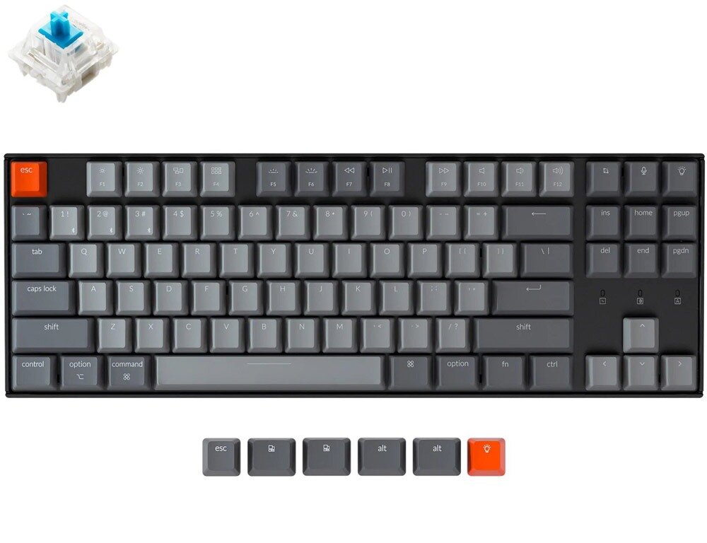 Игровая клавиатура Keychron K8 RGB TKL (свитчи Blue, Английская раскладка)