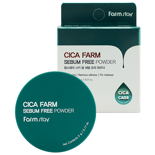 FARMSTAY Пудра рассыпчатая матирующая с центеллой азиатской Cica Farm Sebum Free Powder, 5g