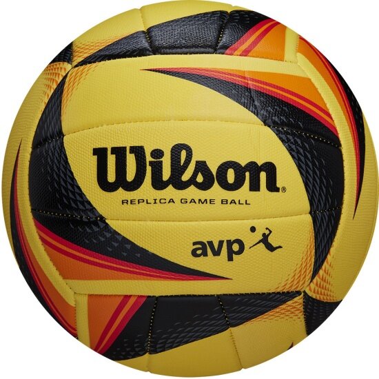 Мяч волейбольный Wilson OPTX AVP VB REPLICA, WTH01020X, р.5, 18 пан, ПУ, маш. сшивка, желто-черный