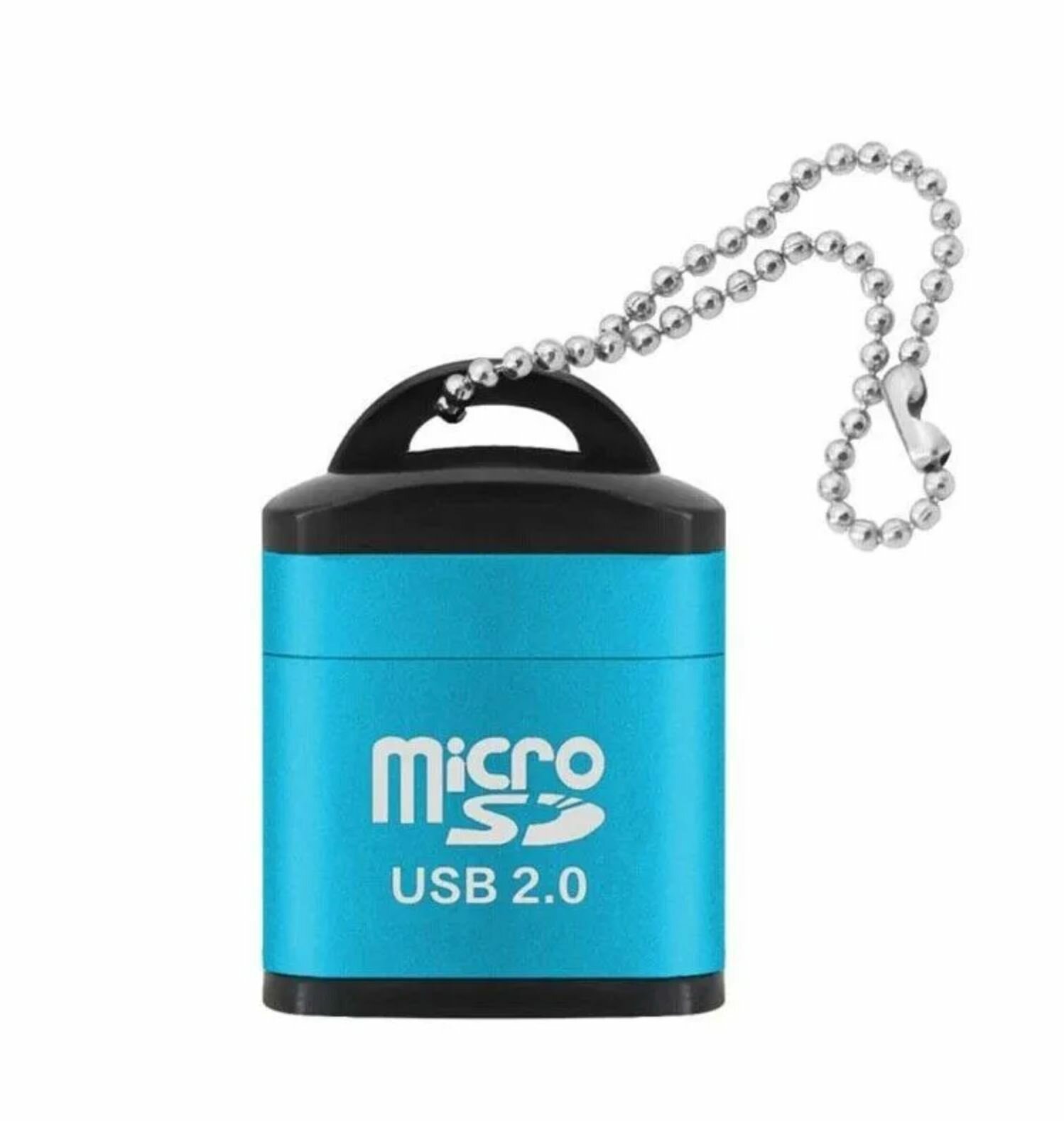 Мини картридер для micro SD карт-USB, Синий