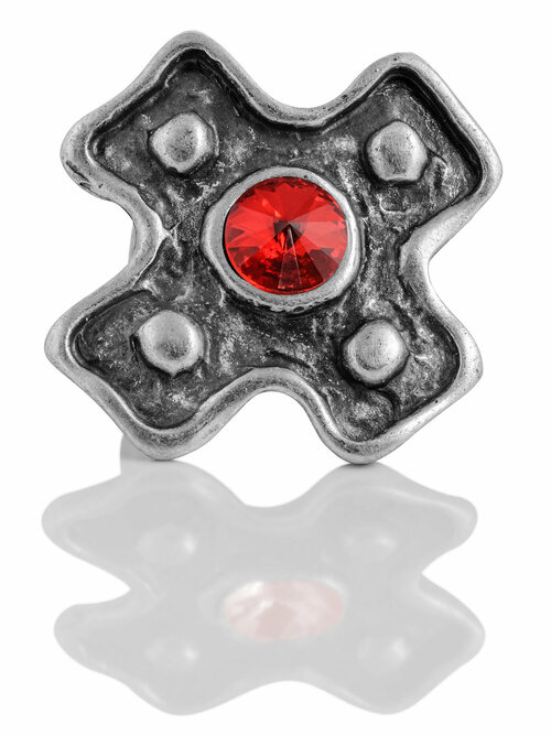 Кольцо Lattrice di base, кристалл, красный
