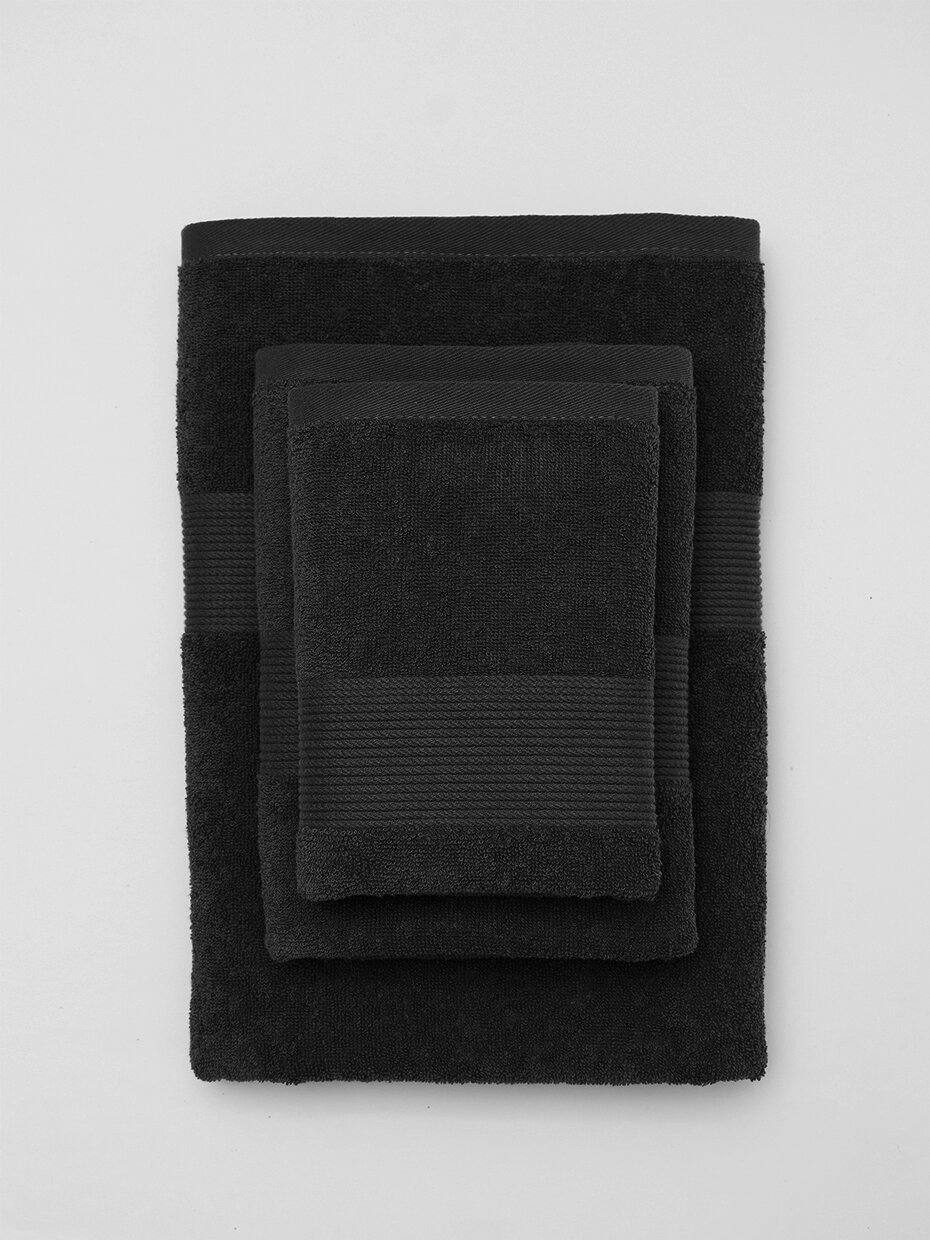 Набор махровых полотенец (3 шт.) FRH15101 Черный - фотография № 11