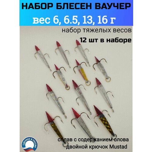 фото Набор блесен ваучер ерш34