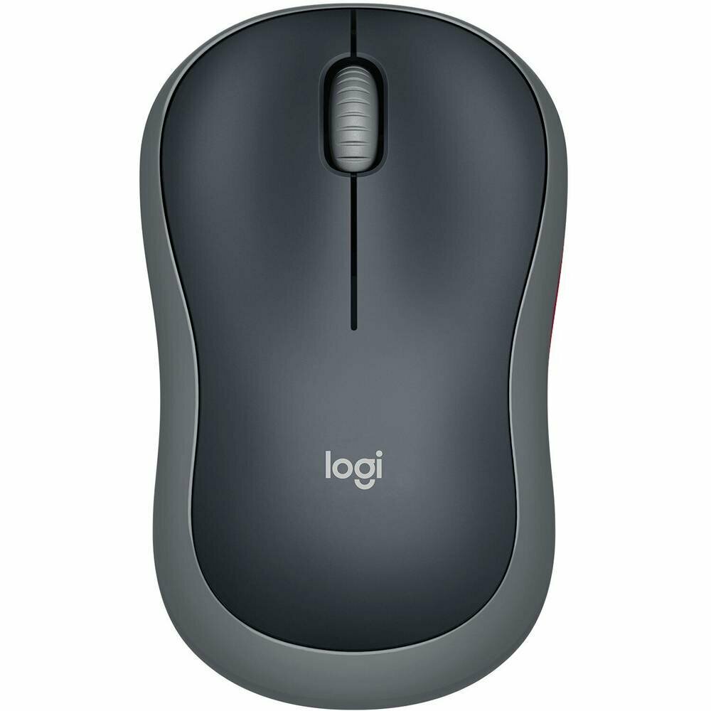 Мышь Logitech M185 беспроводная черный+серый