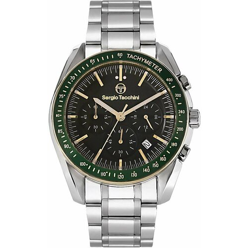 наручные часы sergio tacchini серый зеленый Наручные часы SERGIO TACCHINI Archivio, зеленый, серый
